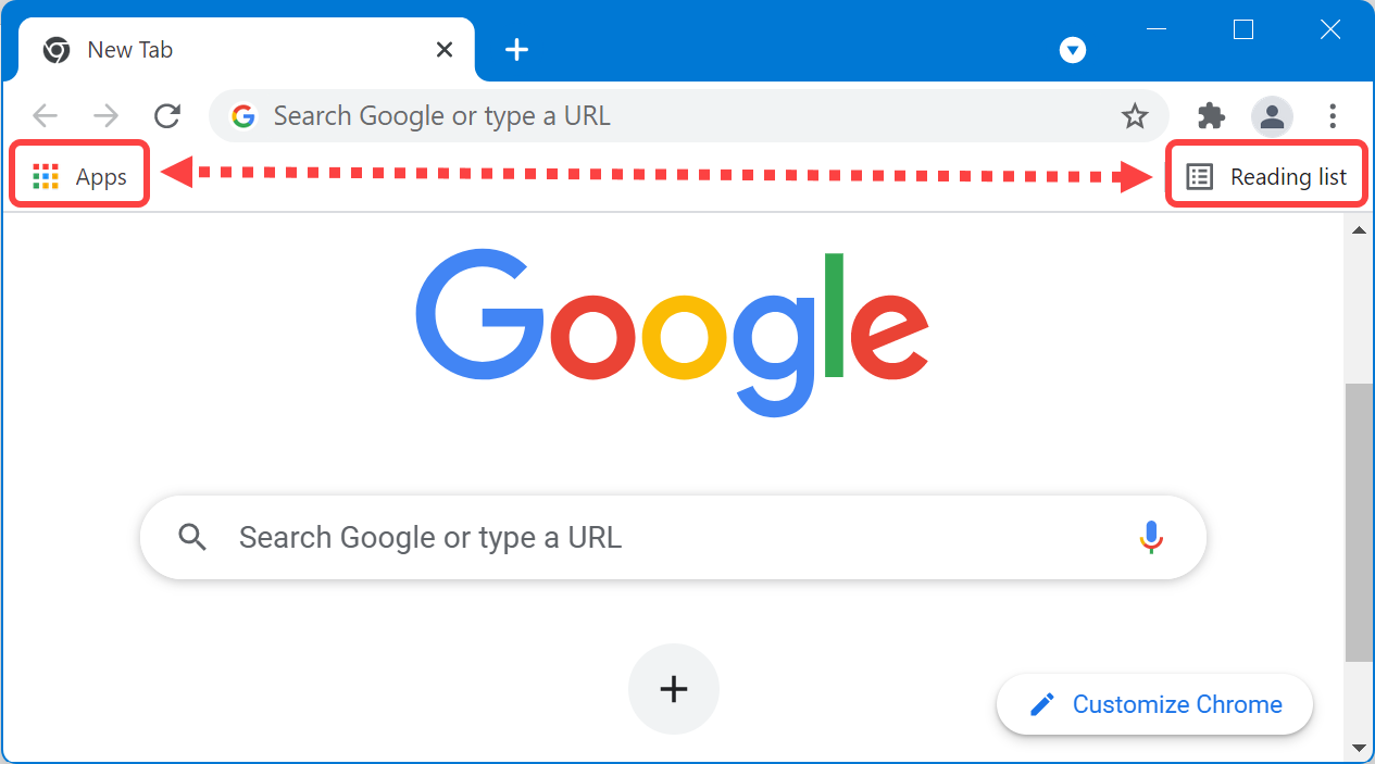 如何在Chrome书签栏中禁用应用程序和阅读列表-软件乐园