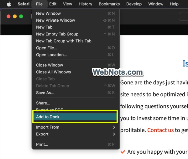 如何在Mac Safari浏览器中为网站创建Web应用程序-软件乐园
